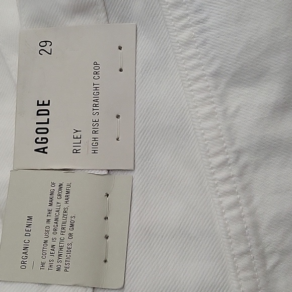 Agolde Womens Riley High Rise Straight Cropped Jeans Size 29 New - Picture 4 of 6